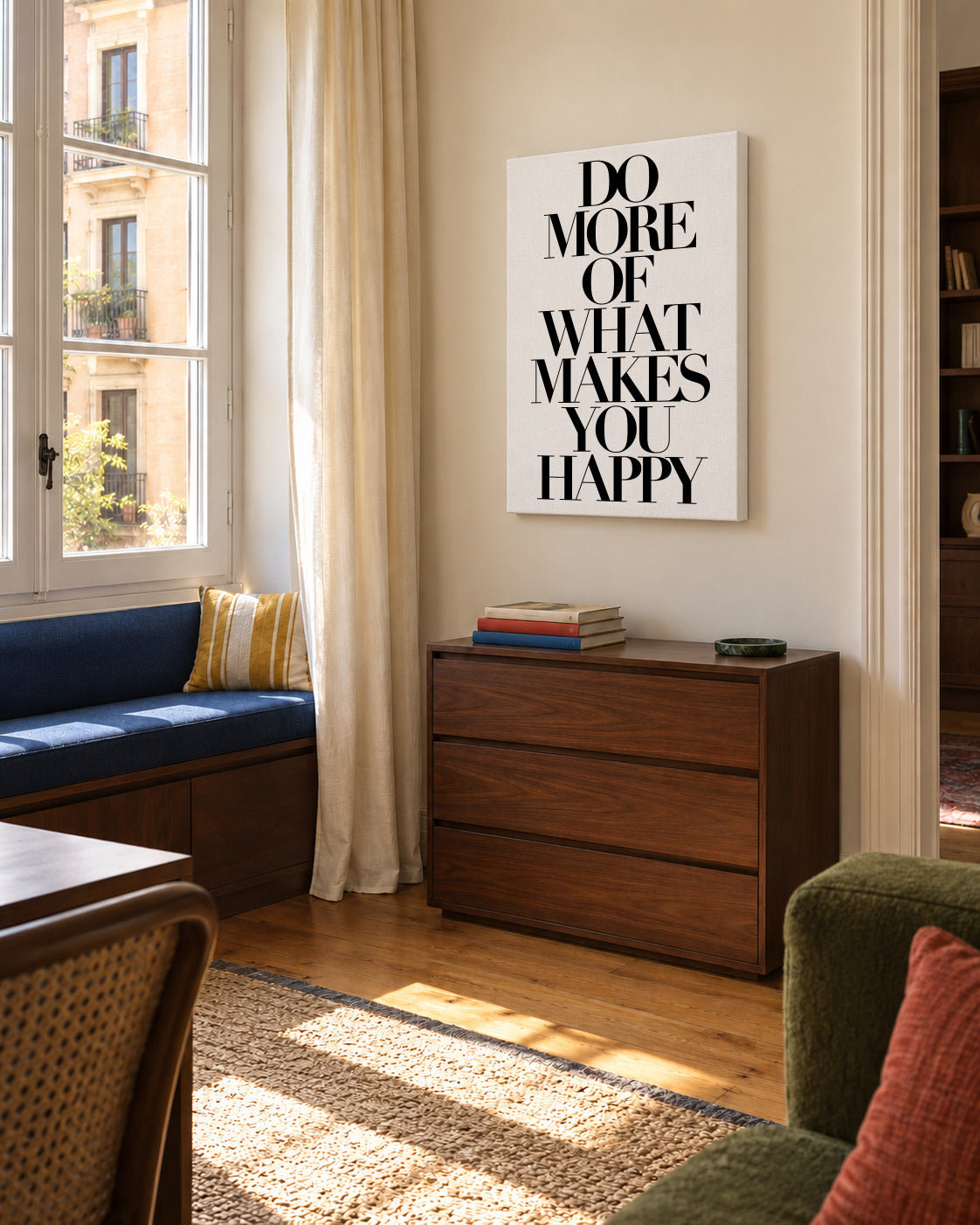 Do More - Unframed canvas in an interior
