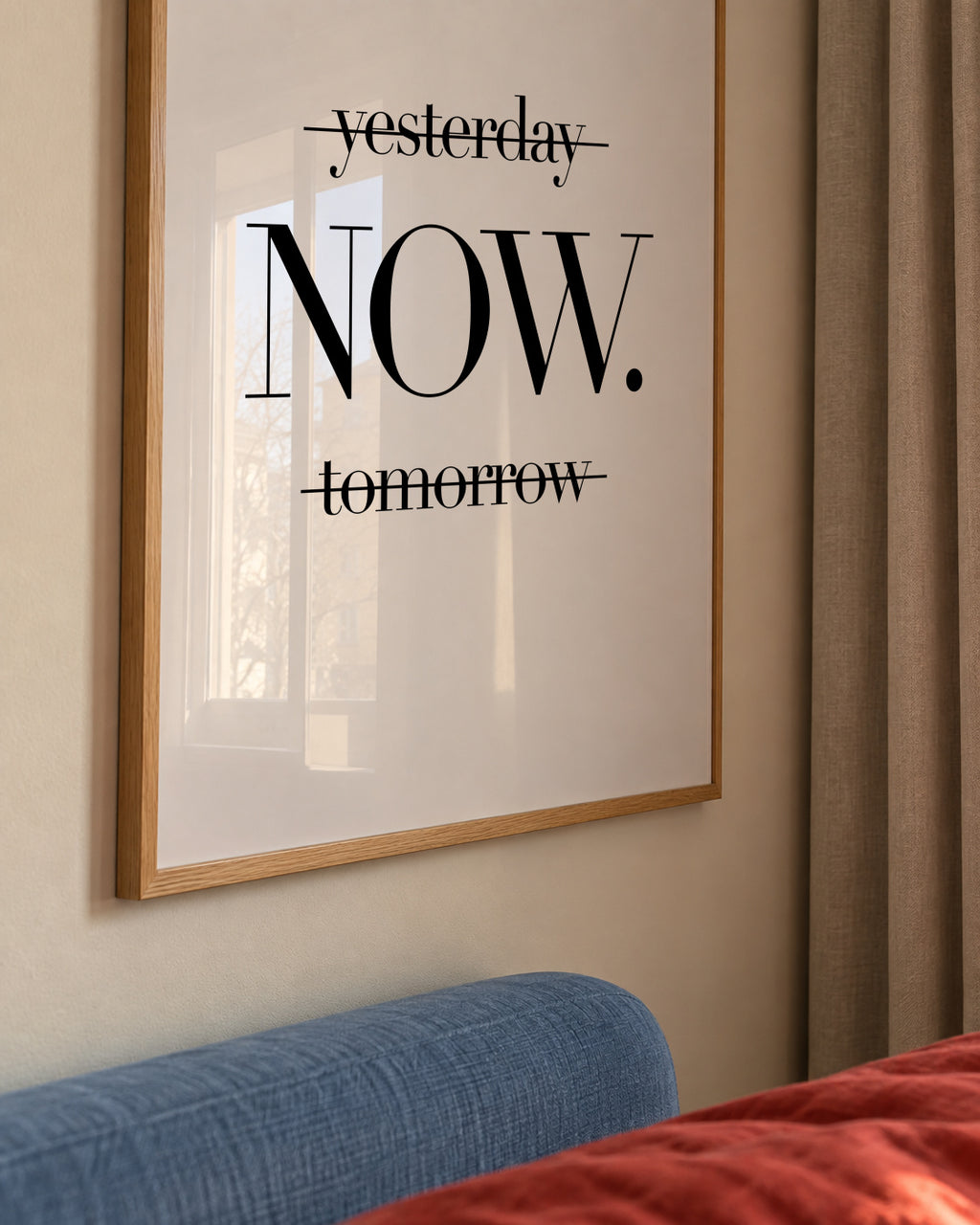 Now - Framed poster detail