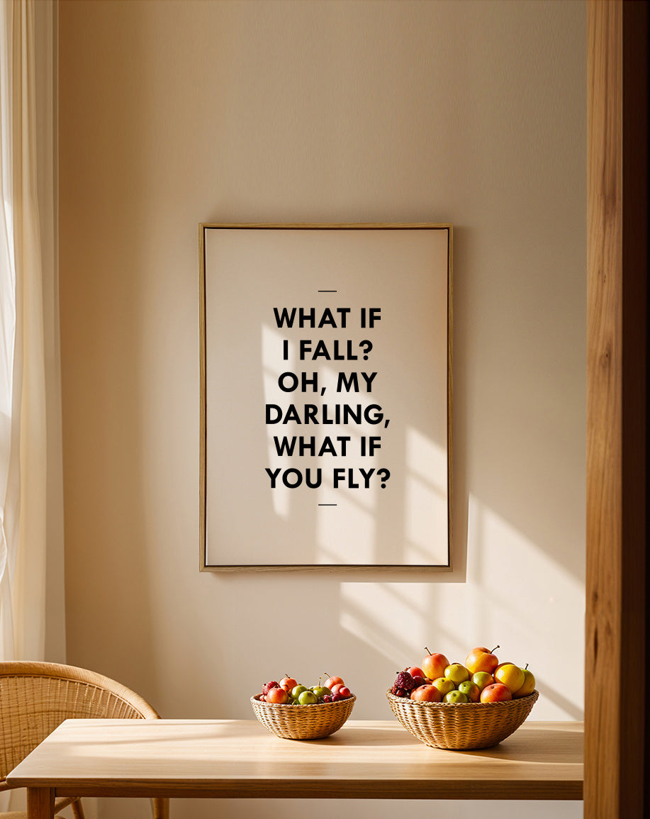 What If - Framed canvas in an interior