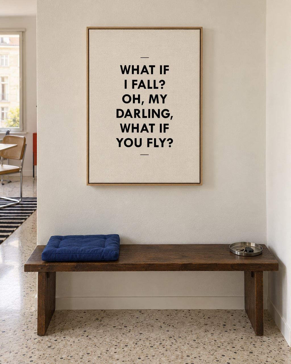 What If - Framed canvas in an interior