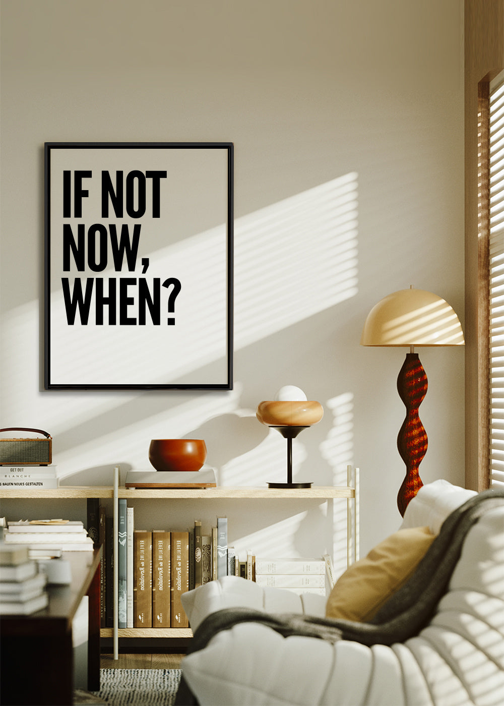 When? - Framed canvas in an interior