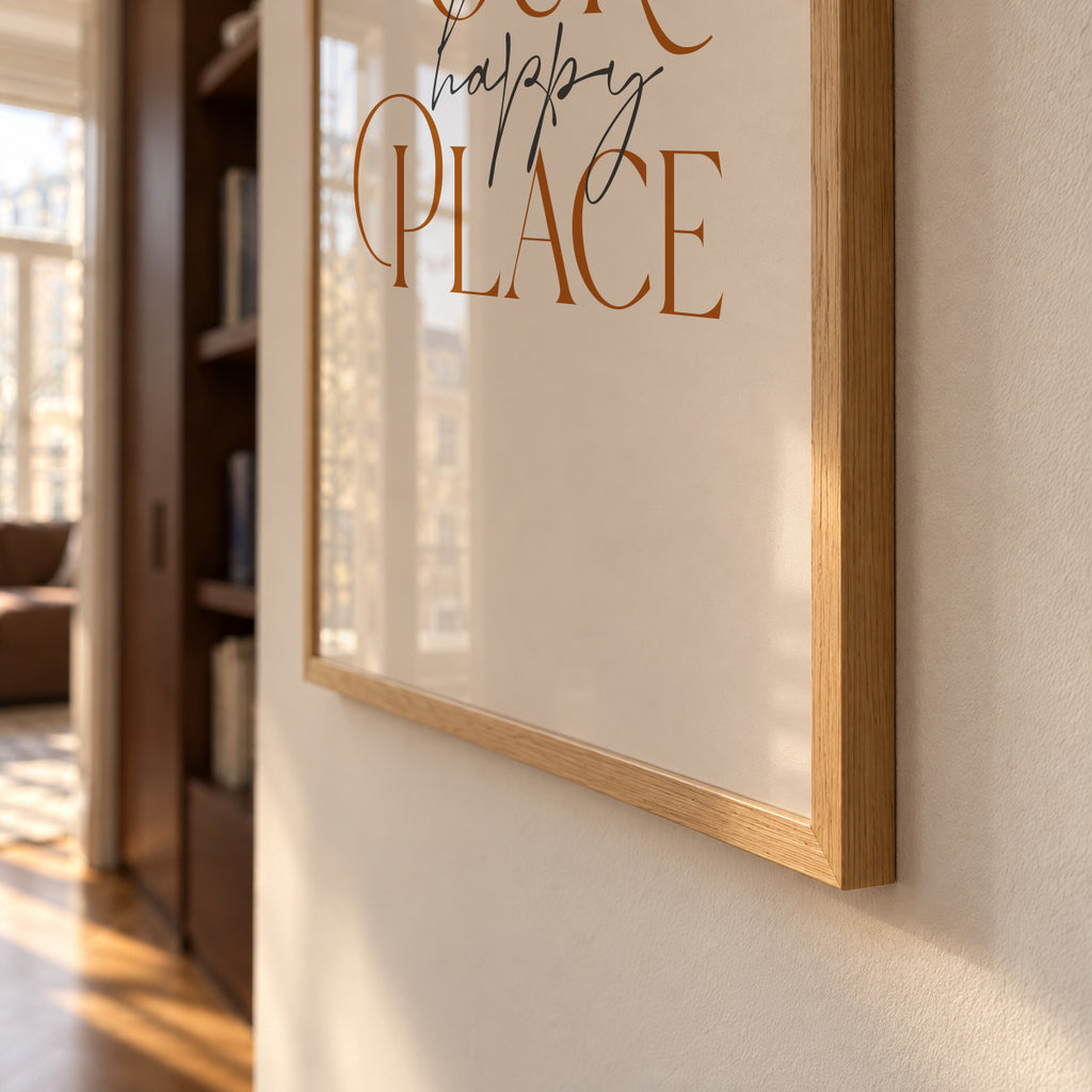 Our Happy Place - Framed poster detail