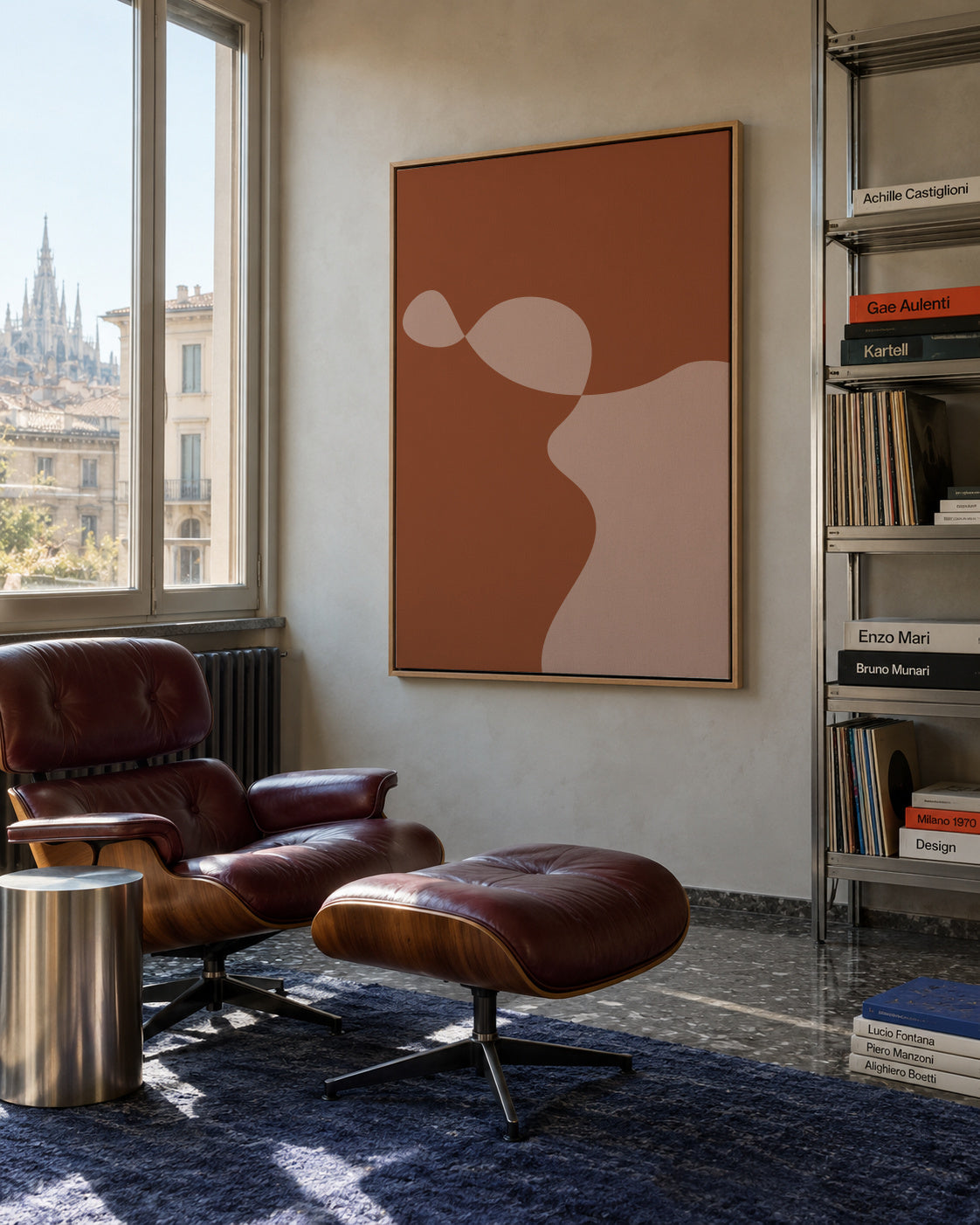 Komorebi II - Framed canvas in an interior