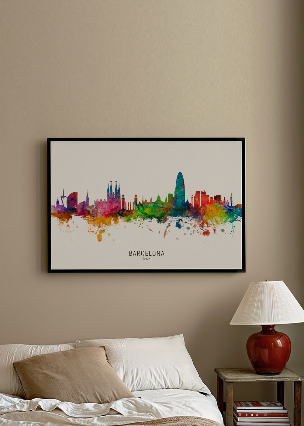 Barcelona Skyline multicolor