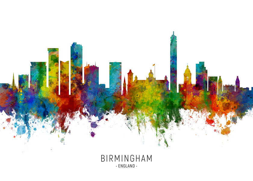 Birmingham Skyline multicolor