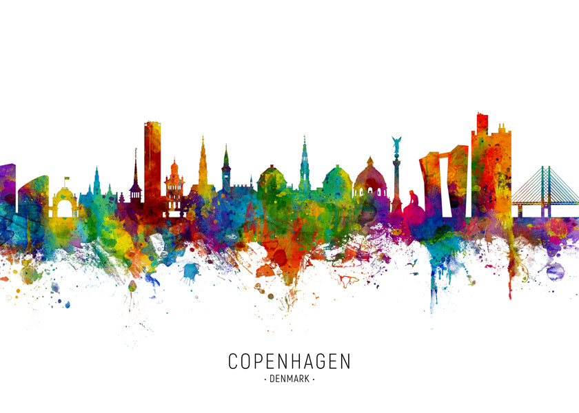 Copenhagen Skyline multicolor