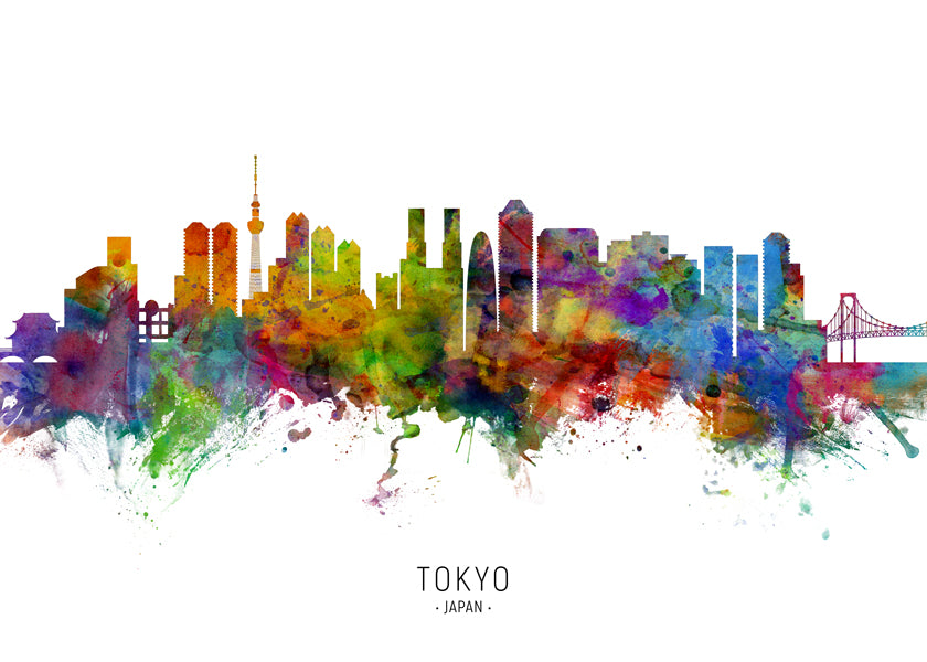 Tokyo Skyline multicolor
