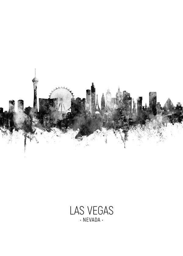 Las Vegas Skyline en blanco y negro