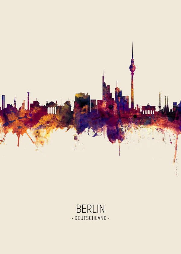 Berlin Skyline en beige