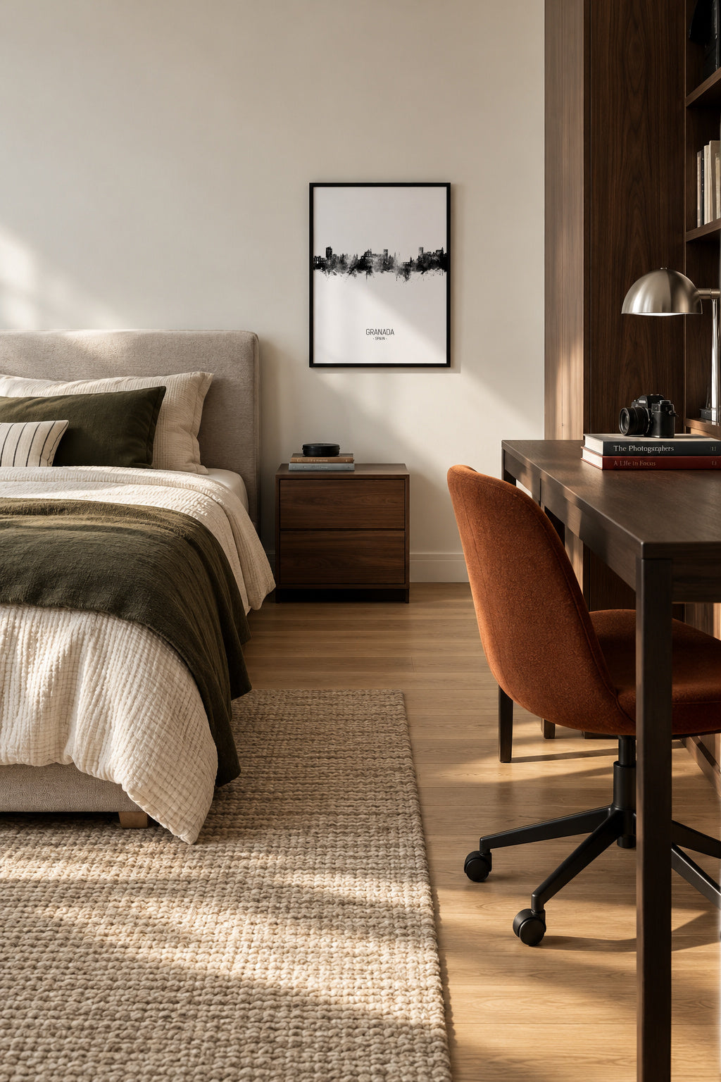 Granada Skyline - Framed poster in an interior