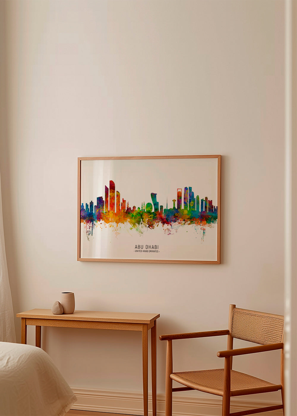 Abu Dhabi Skyline multicolor