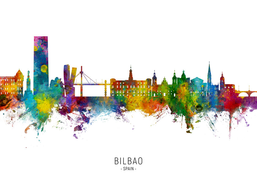 Bilbao Skyline multicolor