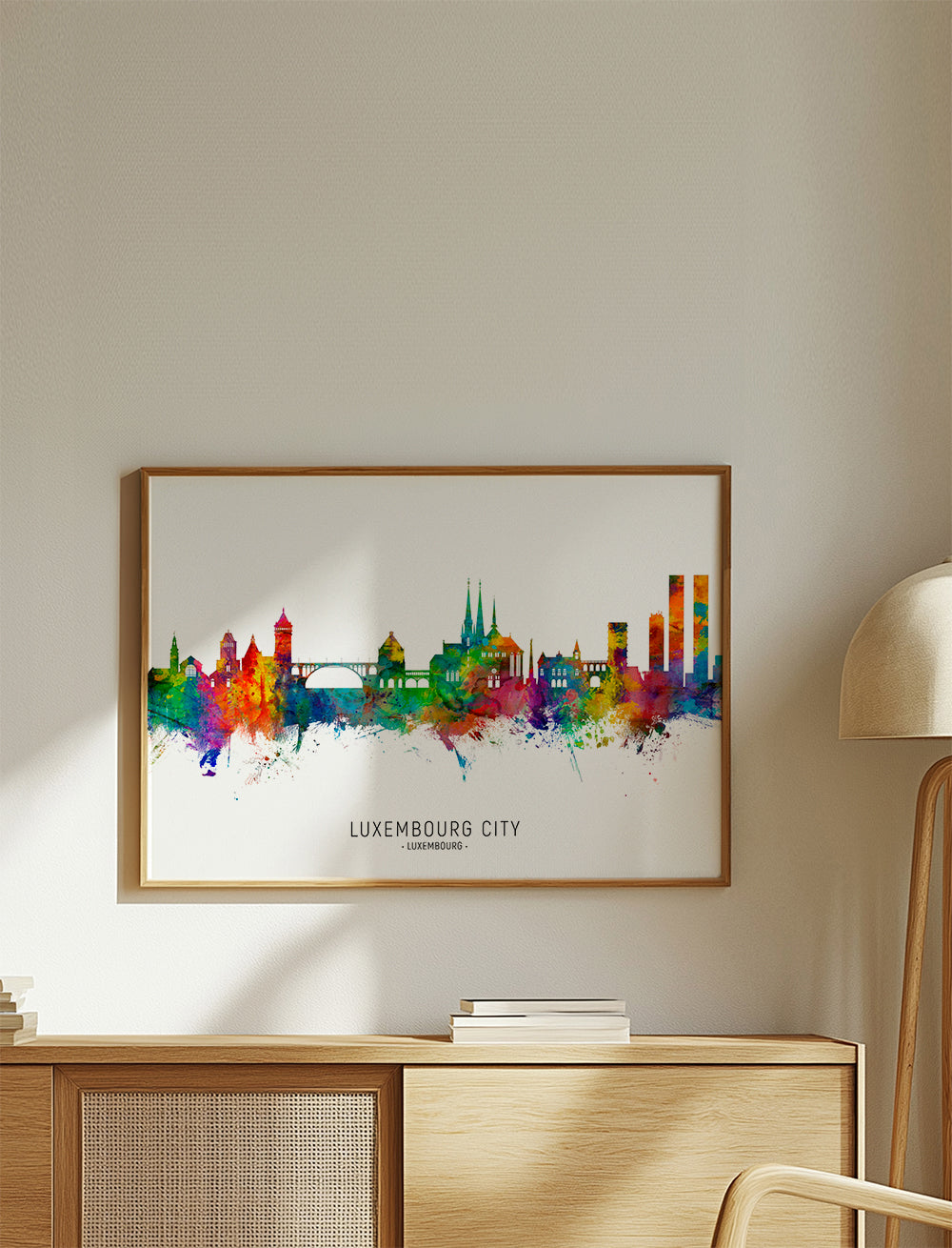 Luxembourg City Skyline multicolor
