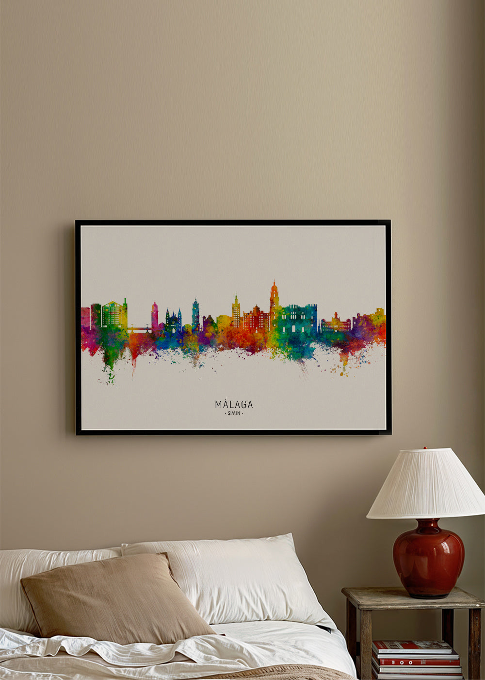 Málaga Skyline multicolor