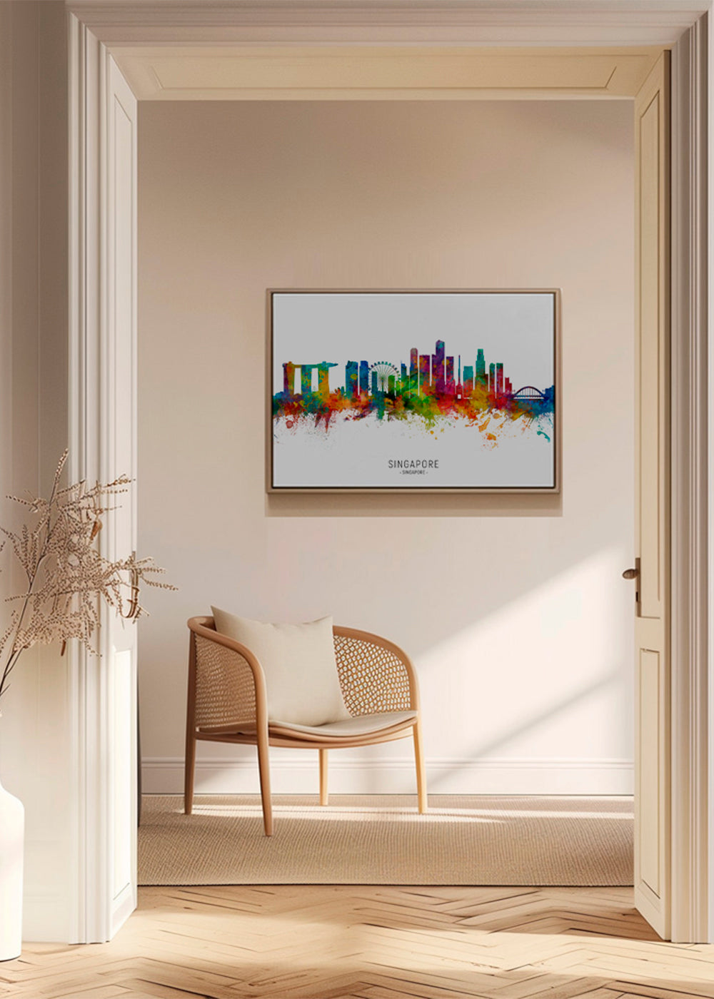 Singapore Skyline multicolor