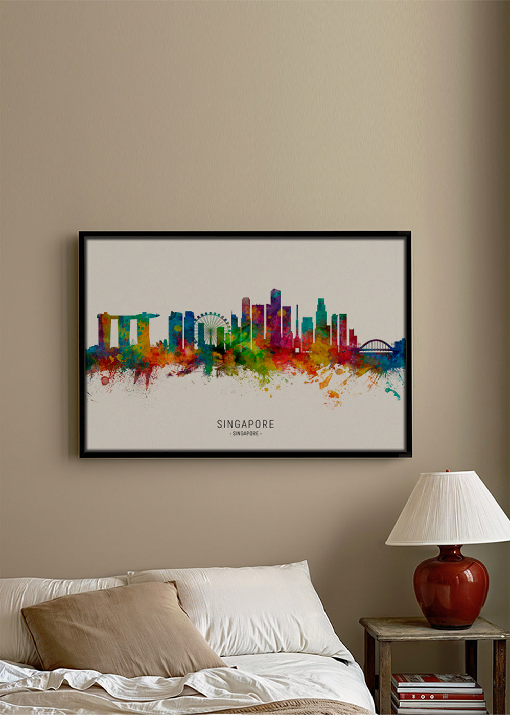 Singapore Skyline multicolor