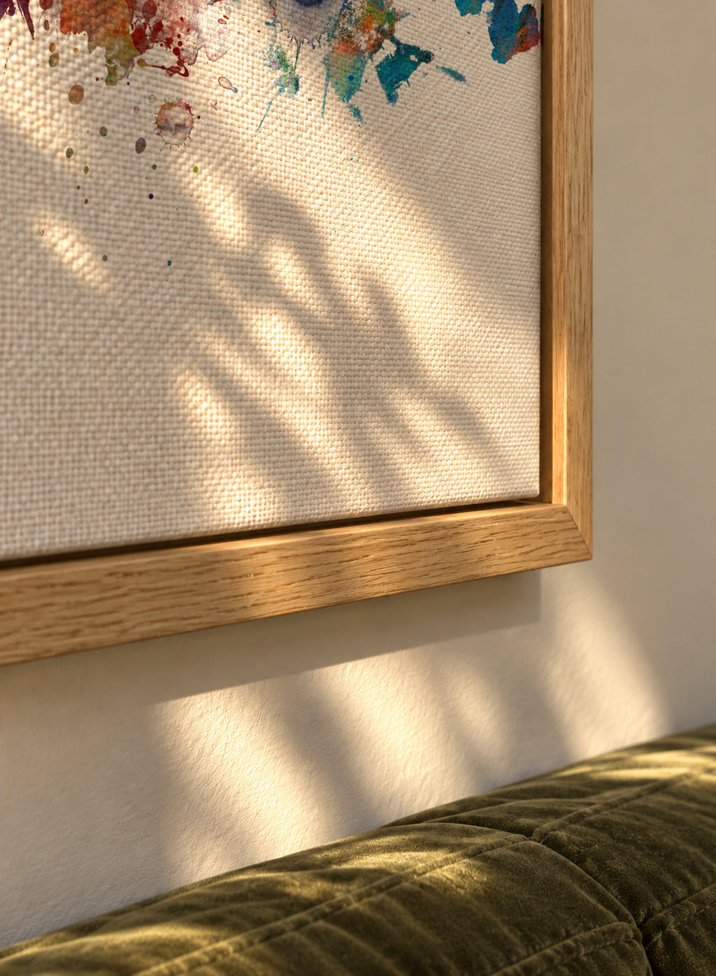 Warsaw Skyline multicolor - Framed canvas detail