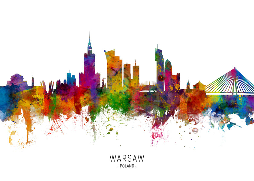 Warsaw Skyline multicolor