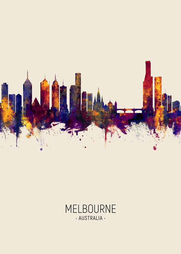 Melbourne Skyline beige