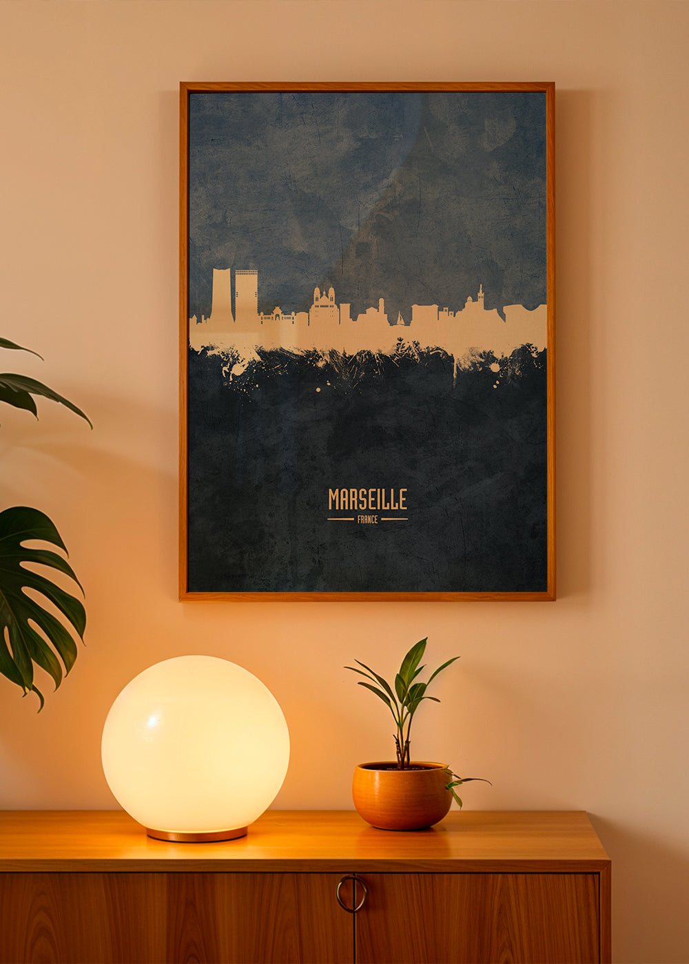Marseille Skyline azul