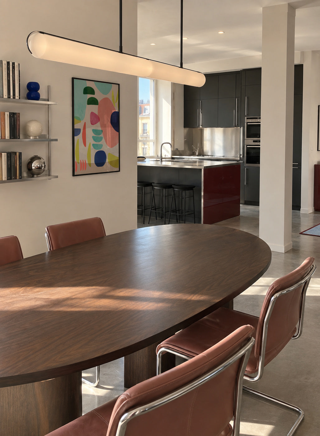 Organic Bold Shapes - Framed poster in an interior