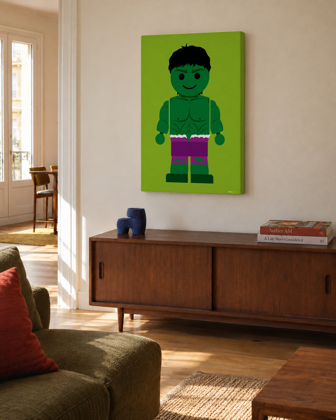 Toy Hulk - Unframed canvas in an interior