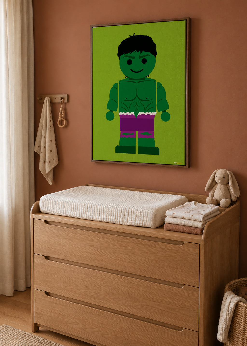 Toy Hulk - Framed canvas in an interior