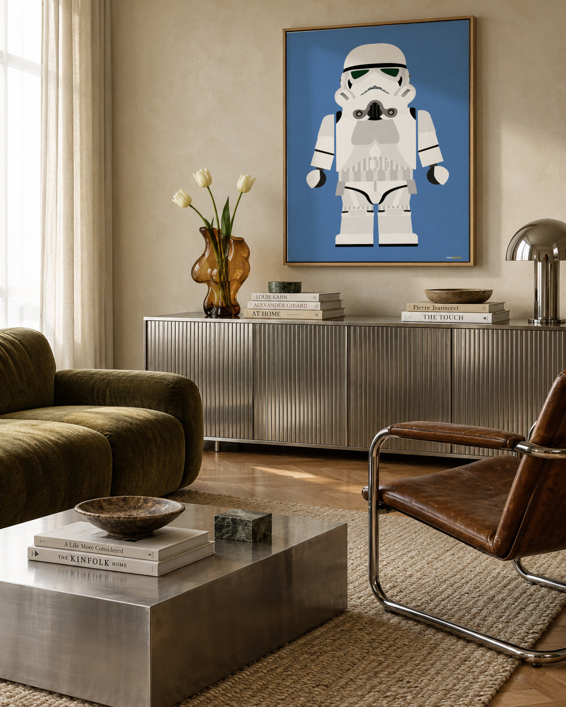 Toy Stormtrooper - Framed canvas in an interior