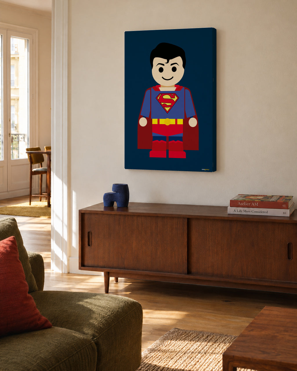 Toy Superman - Unframed canvas in an interior