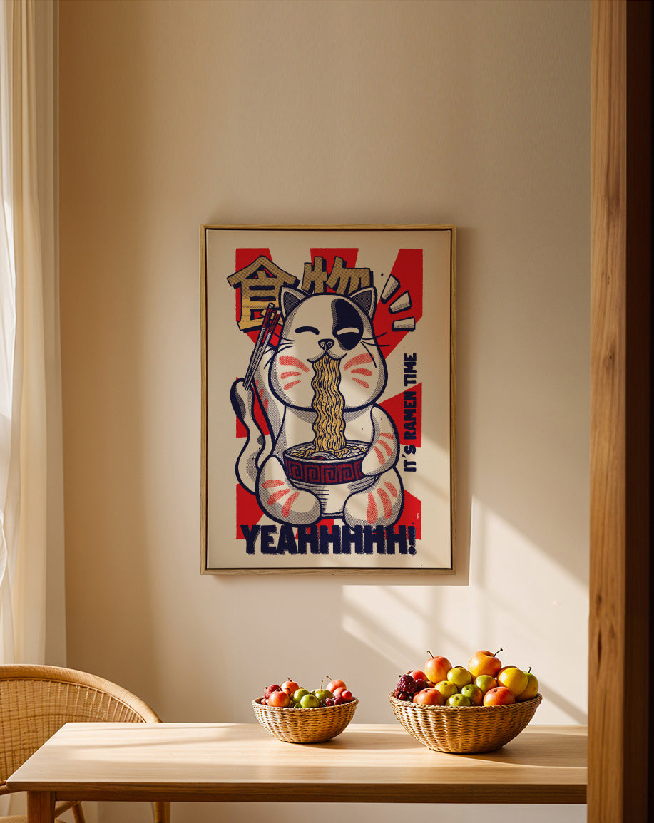 It's Ramen Time - Framed canvas in an interior
