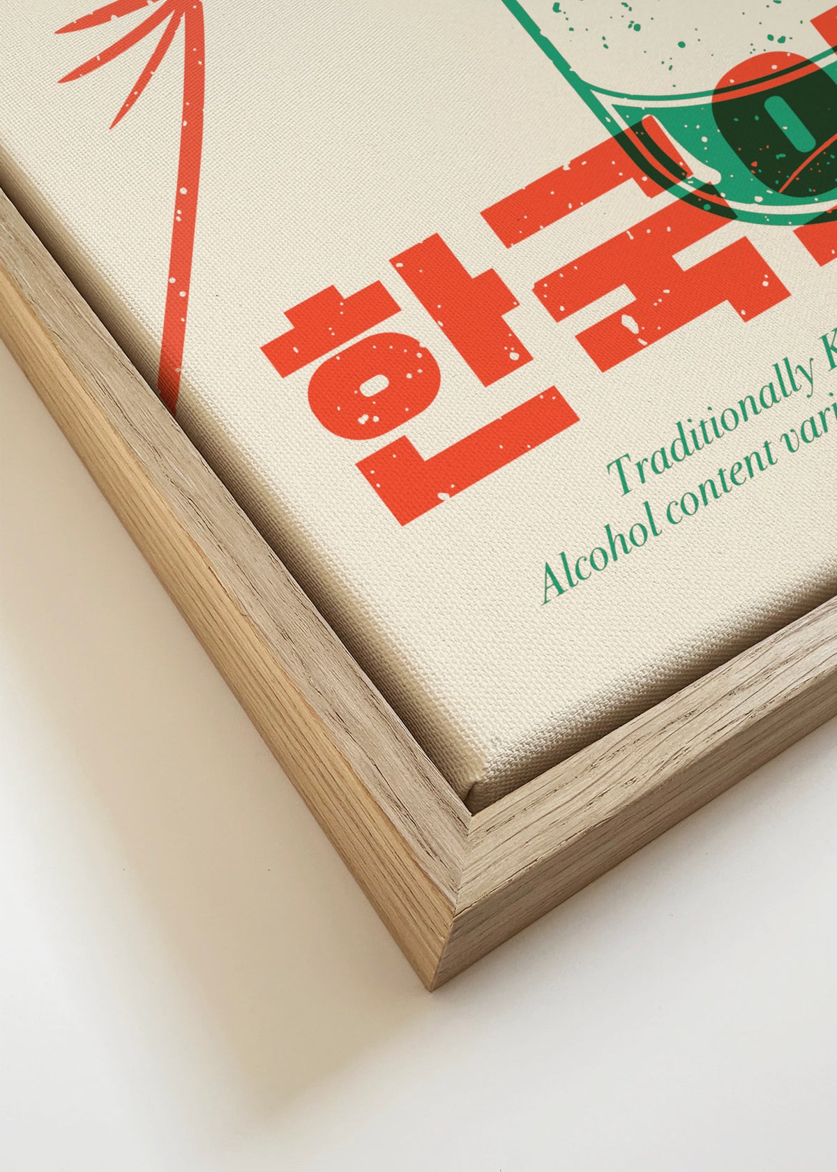 Korean Soju - Framed canvas detail