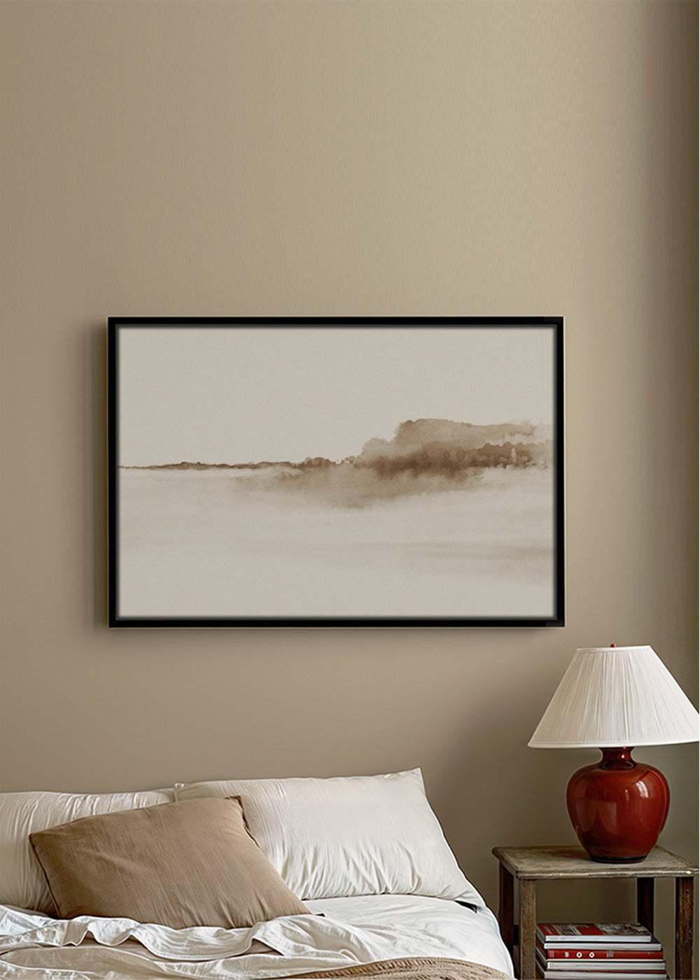 Watercolor landscape N 38 - Sepia