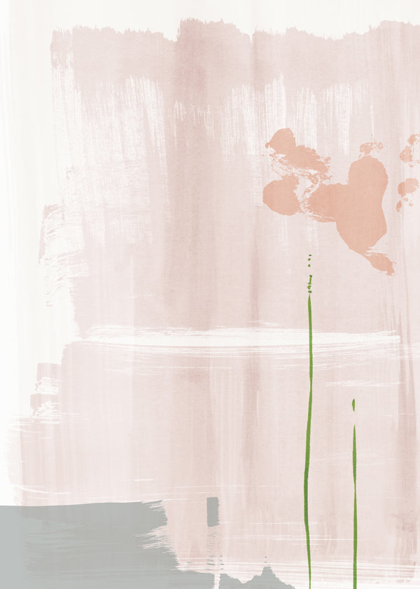 Soft pink abstract painting