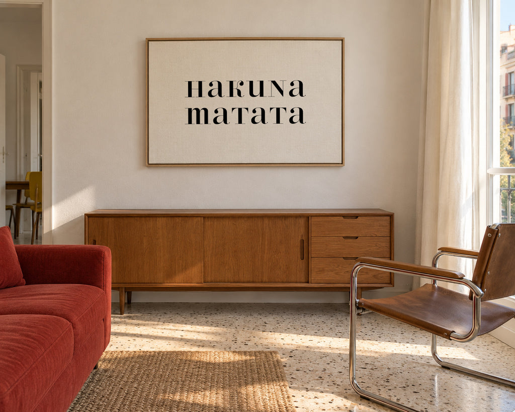 Hakuna Matata - Framed canvas in an interior