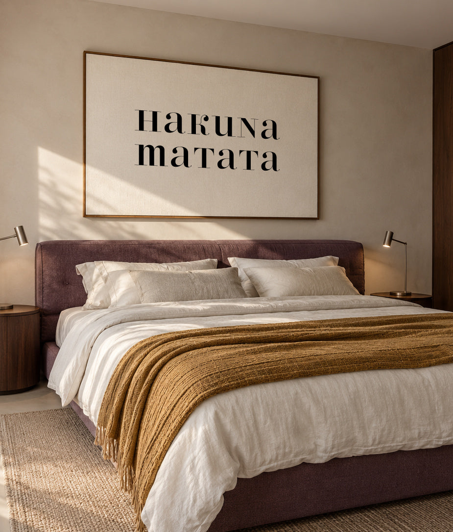 Hakuna Matata - Framed canvas in an interior