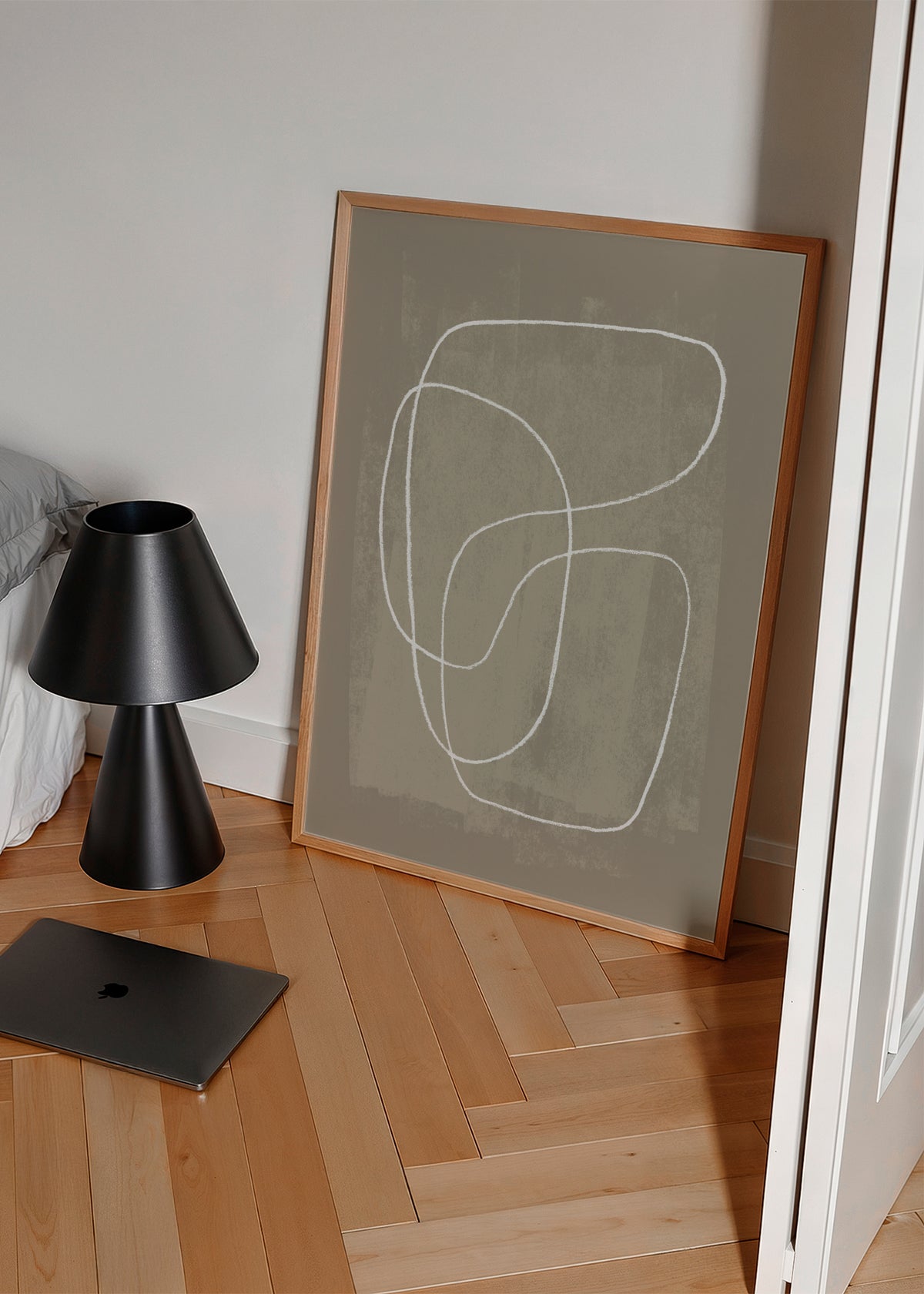 Pencil scribble Nº2 - Framed poster in an interior