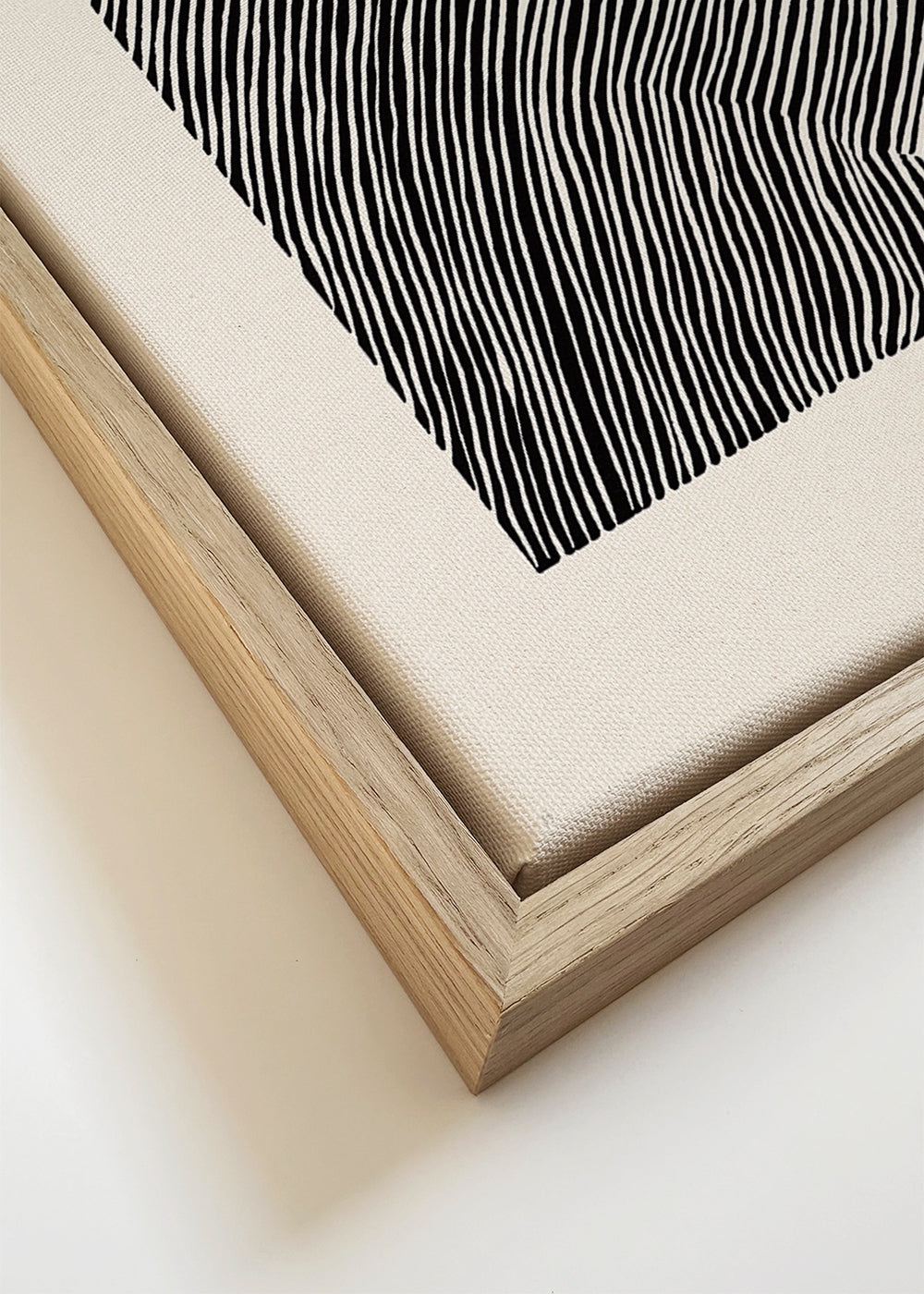 Stripes linocut Nº1 - Black and white