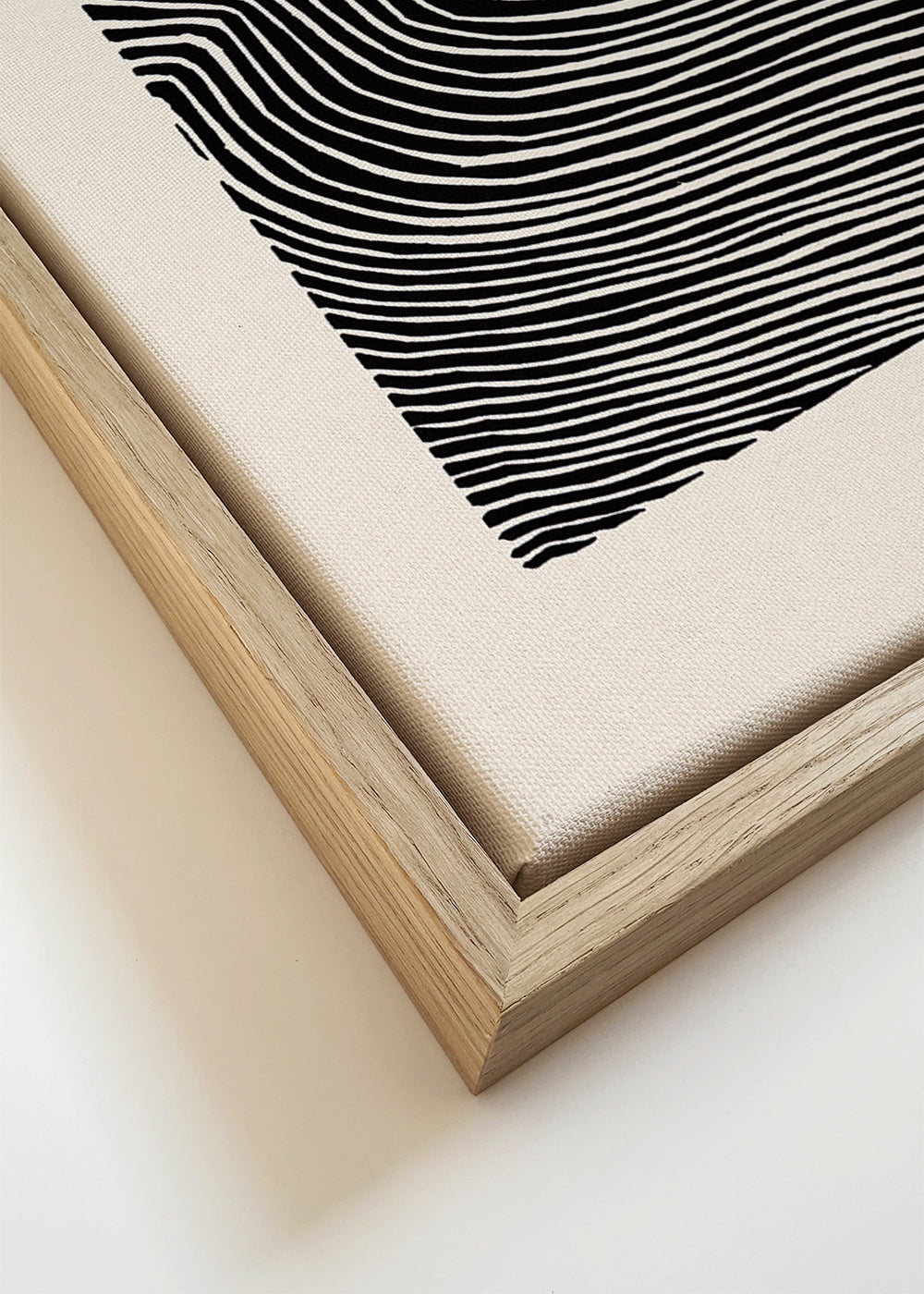 Stripes linocut Nº2 - Black and white