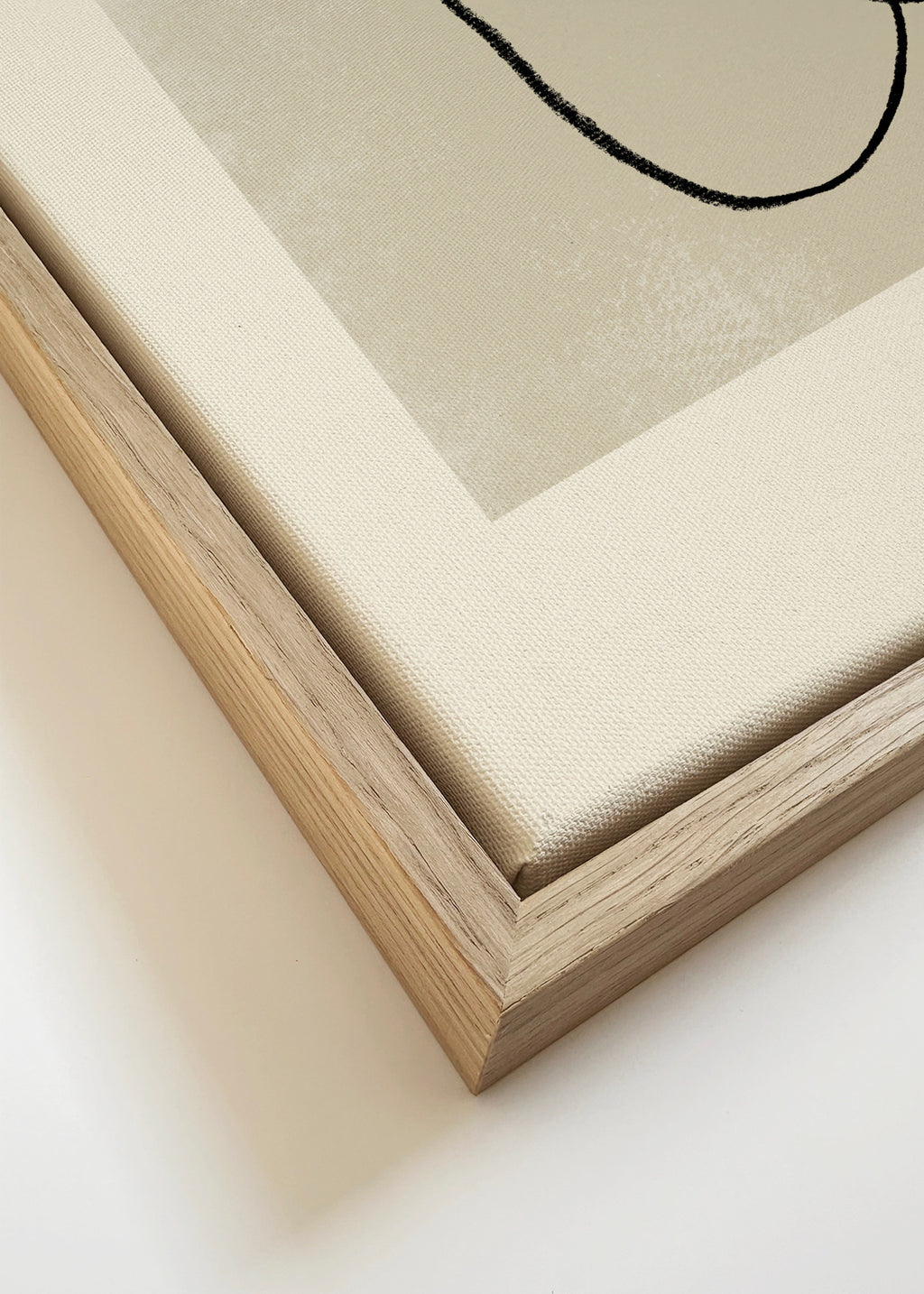 Pencil scribble Nº3 - Framed canvas detail