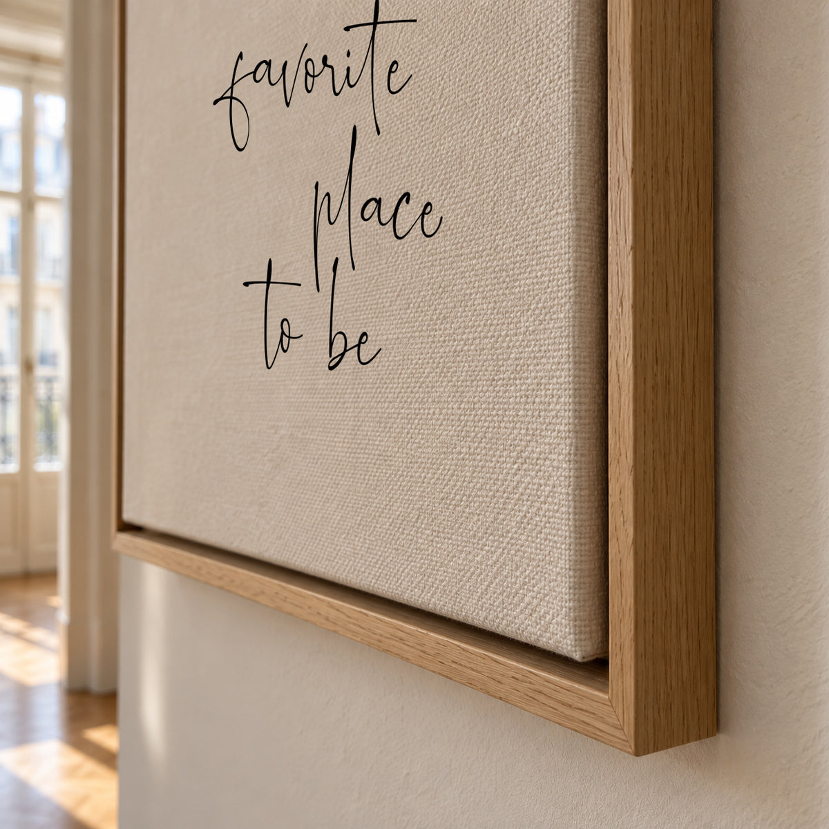 Together is our favourite place to be - Framed canvas detail
