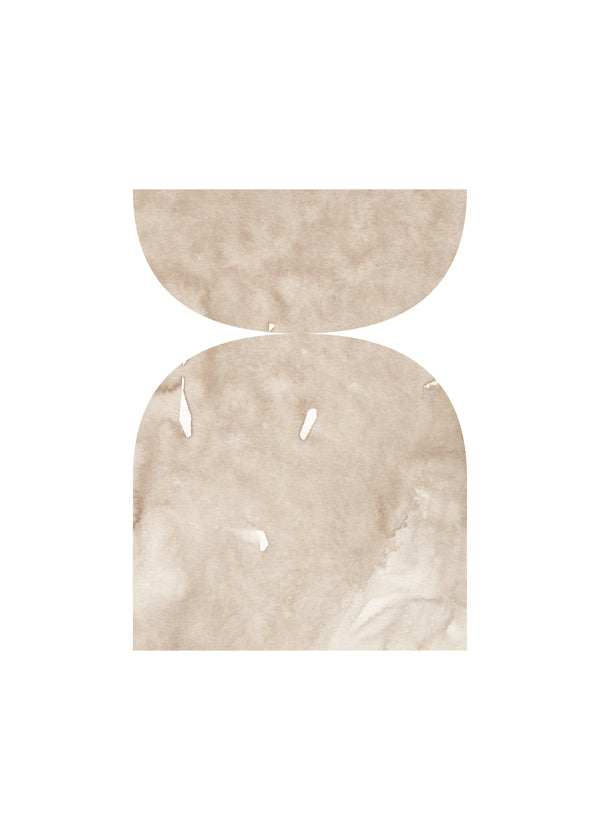 Watercolor shapes Nº1 - beige tones