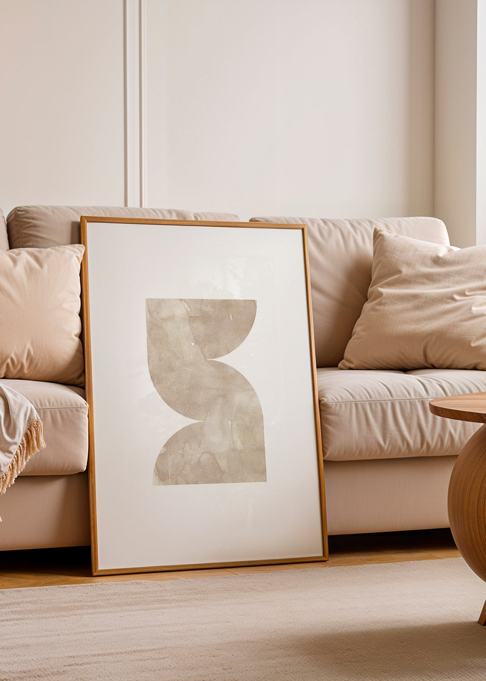 Watercolor shapes Nº2 - beige tones
