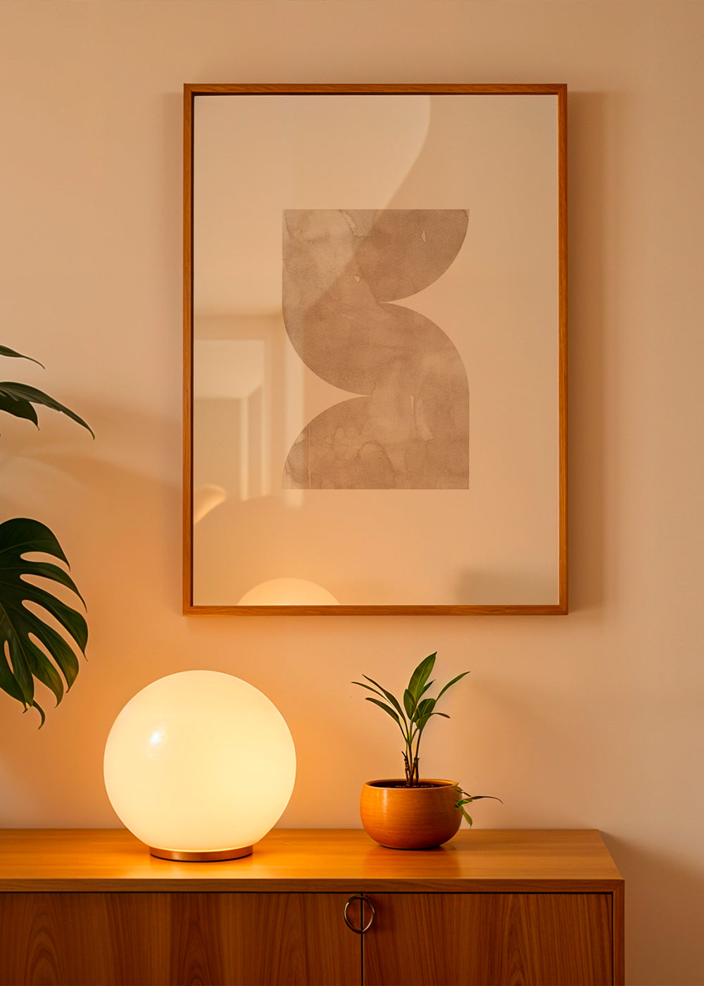 Watercolor shapes Nº2 - beige tones