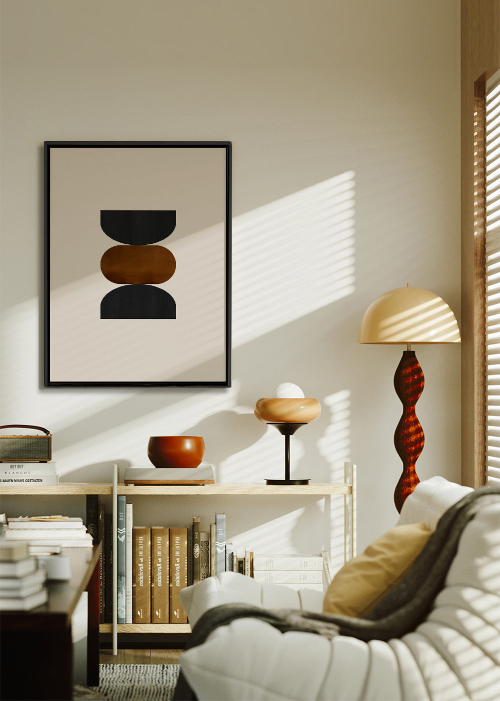 Geometric shapes Nº2 - rust & black