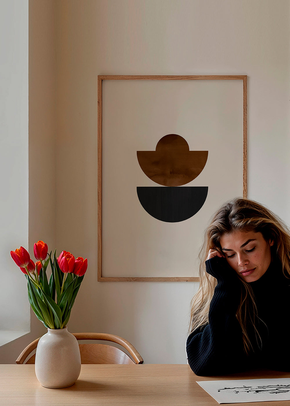 Geometric shapes Nº3 - rust & black