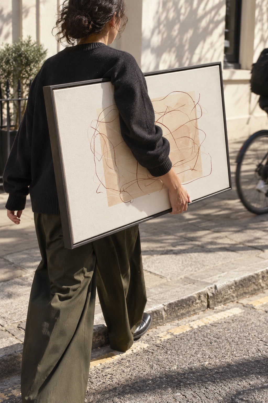 Whimsy Nº3 - Terracotta - Framed canvas in an interior