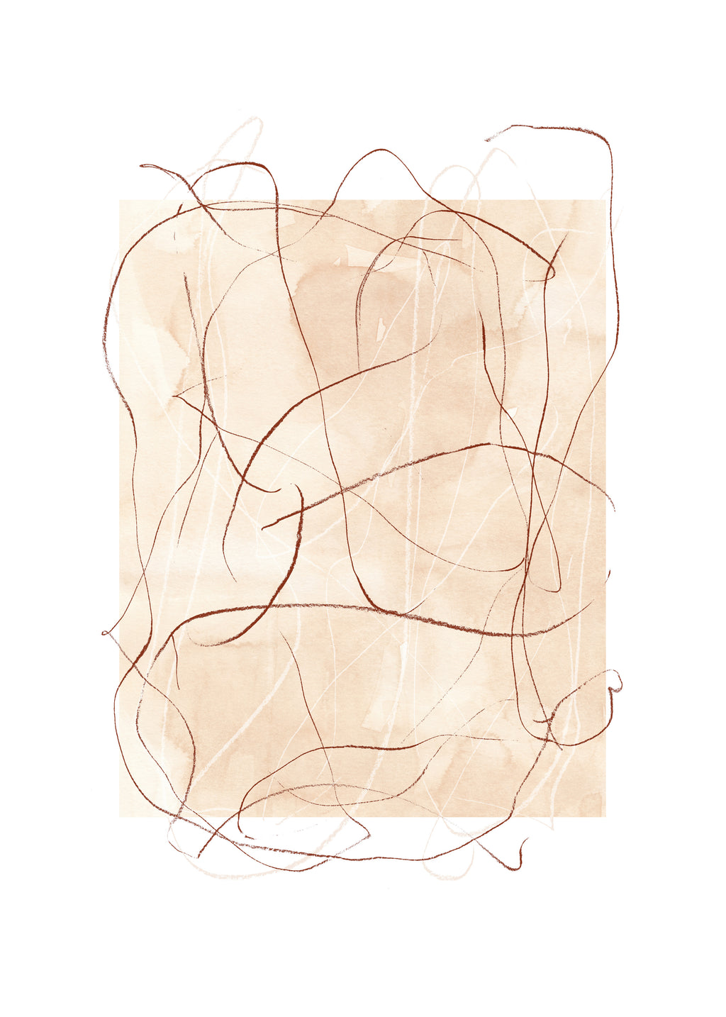 Whimsy Nº3 - Terracotta - Unframed art print