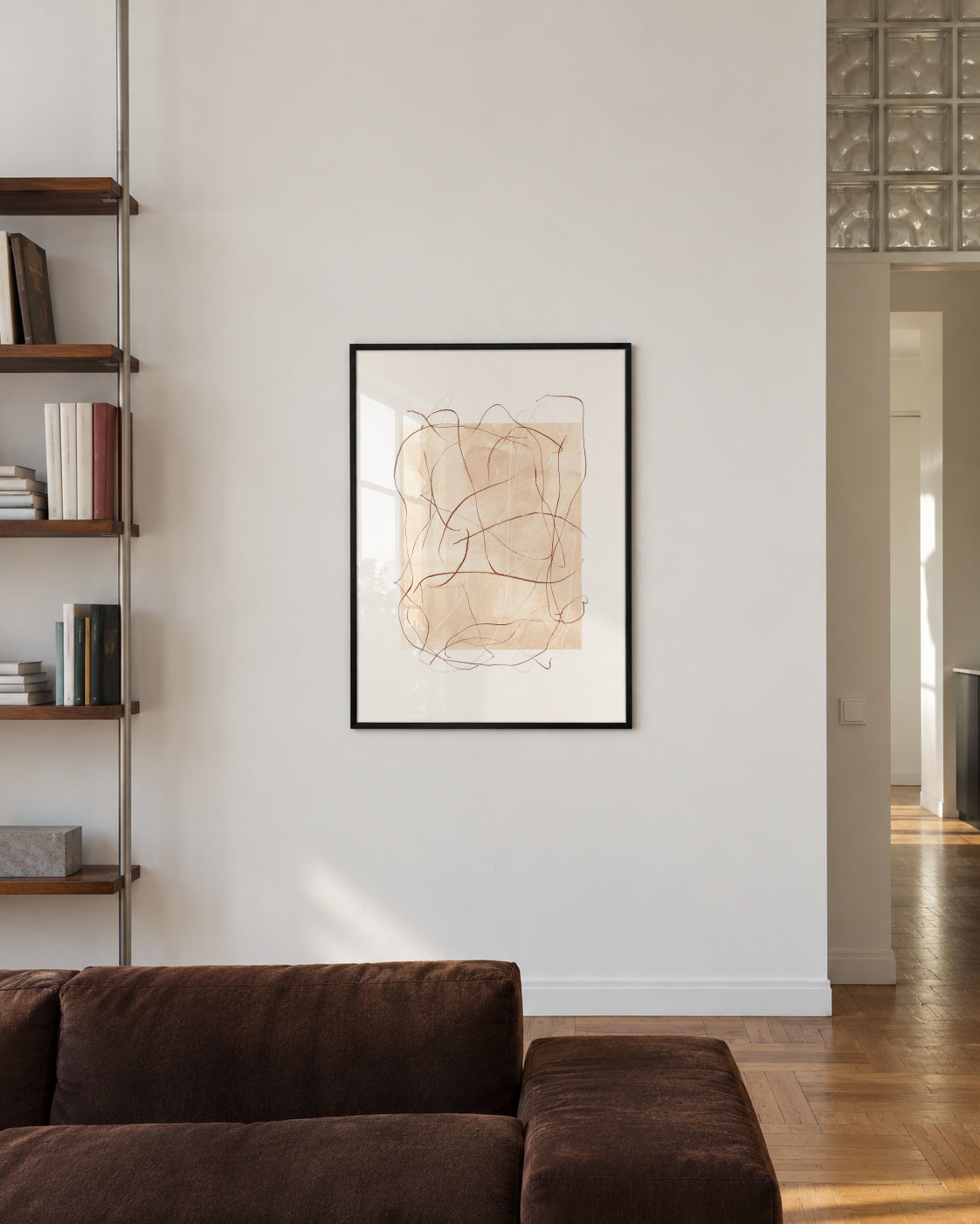 Whimsy Nº3 - Terracotta - Framed poster in an interior