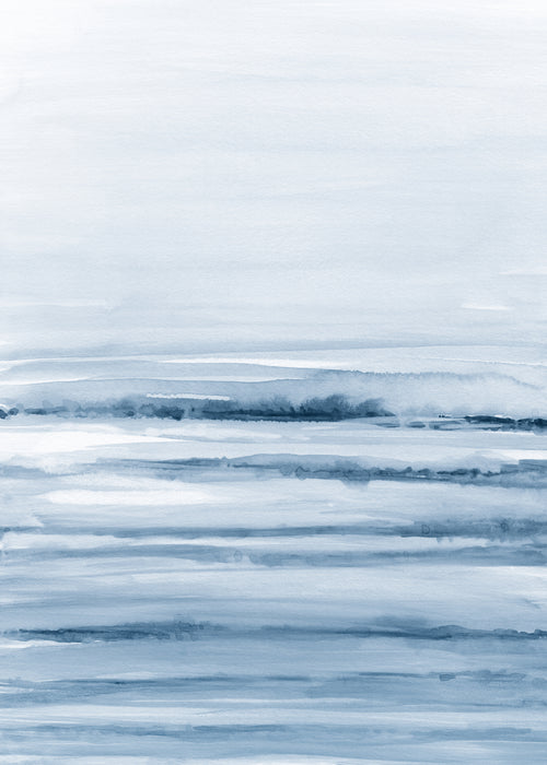 Watercolor landscape N 45 Indigo Blue - Unframed art print