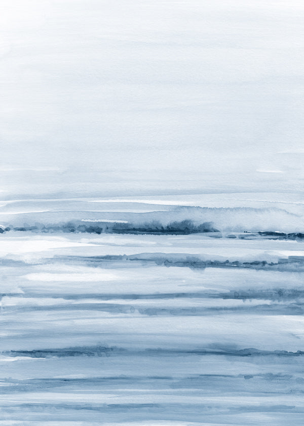 Watercolor landscape N 45 Indigo Blue